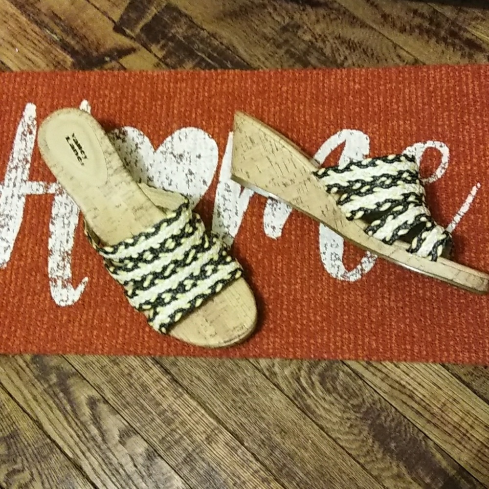 New, Valley Lance Slide In Wedge Shoes